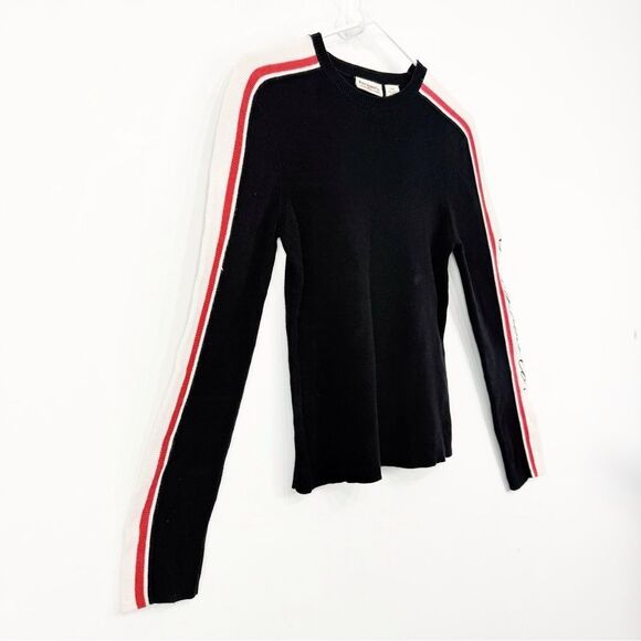 Polo Jeans Co. Ralph Lauren Retro Blue Red White Spellout Stretch Knit Sweater - Picture 3 of 11